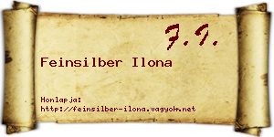 Feinsilber Ilona névjegykártya